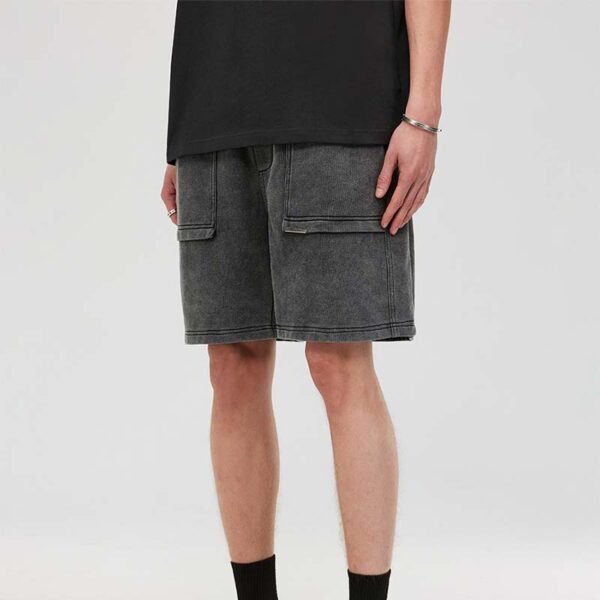 Custom Washed Utility Pocket Shorts - Style 669679 - product detail view 4