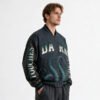 Custom Washed Octopus Applique Varsity Bomber Jacket - Style 2DF636 - product detail view 2