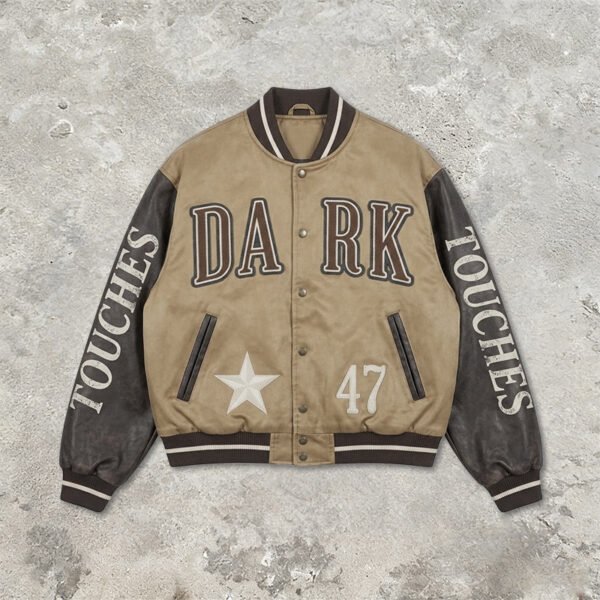 Custom Washed Applique Varsity Bomber Jacket - Style DC353C Custom Washed Applique Varsity Bomber Jacket - Style DC353C