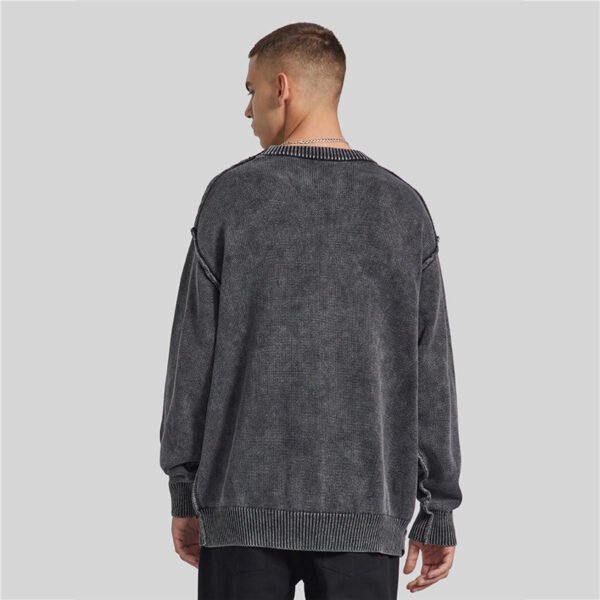 Custom Washed Vintage Oversized Crewneck Sweater - Style DDBB65 - product detail view 5 Custom Washed Vintage Oversized Crewneck Sweater - Style DDBB65 - product detail view 5