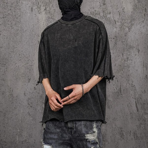 Custom Washed Dark Relaxed Vintage T-Shirt - Style 0A88E4 - product detail view 3 Custom Washed Dark Relaxed Vintage T-Shirt - Style 0A88E4 - product detail view 3