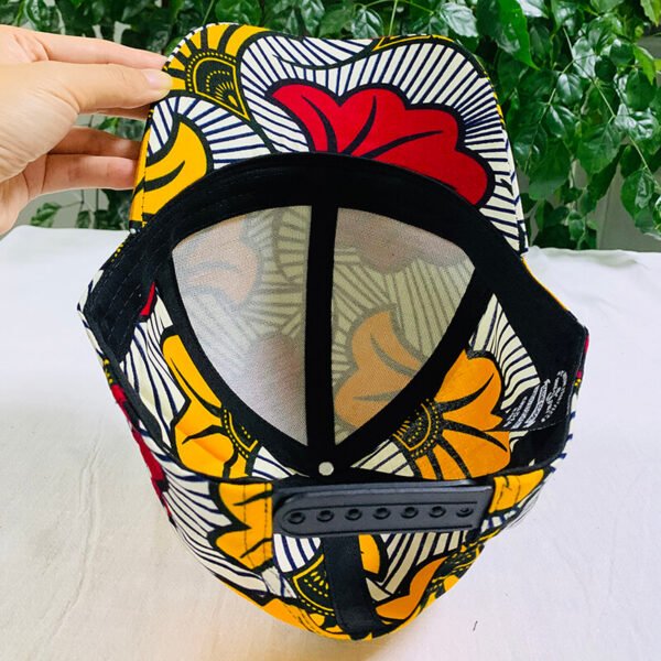 Custom Wax-Print Cotton Baseball Cap - Style C3B476 - product detail view 2 Custom Wax-Print Cotton Baseball Cap - Style C3B476 - product detail view 2