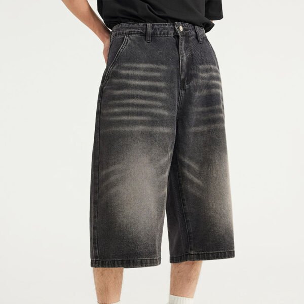 Custom Washed Wide-Leg Capri Jeans - Style 3D8D65 - product detail view 3