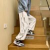 Custom Men's Wide-Leg Pants with Graphic Leg Panels - Style 38CDC5 - product detail view 3