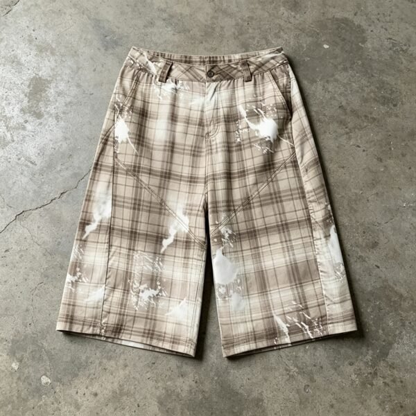 Custom Wide-Leg Plaid Capri Pants | - Style 14C69B - product detail view 8 Custom Wide-Leg Plaid Capri Pants | - Style 14C69B - product detail view 8