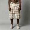 Custom Wide-Leg Plaid Capri Pants | - Style 14C69B - product detail view 9 Custom Wide-Leg Plaid Capri Pants | - Style 14C69B - product detail view 9