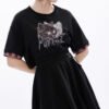 Custom Women's Cat Graphic Contrast-Cuff T-Shirt - Style E04A37 - product detail view 8