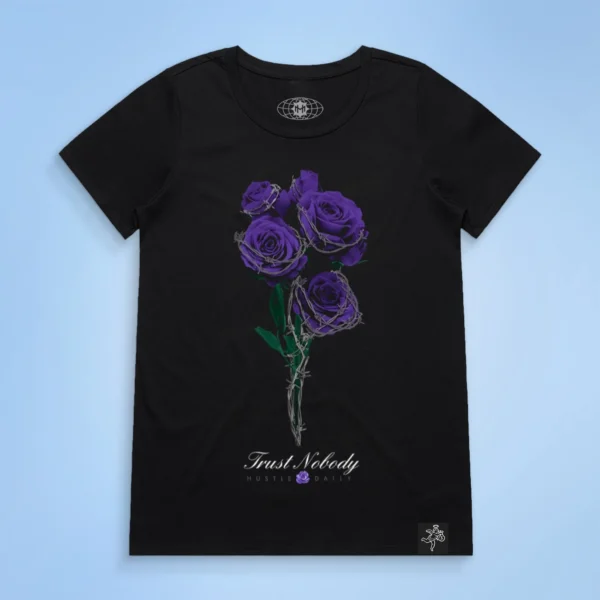 Custom Women's Barbed Rose Graphic T-Shirt - Style D5952E