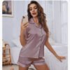 Custom Women's Short-Sleeve Pajama Set 2349 - Style 13C7C9 - product detail view 4
