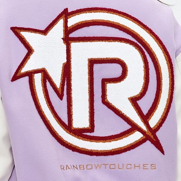 Custom Women's Contrast Varsity Bomber Jacket - VW-DE6C - Style DE6C50 - product detail view 6