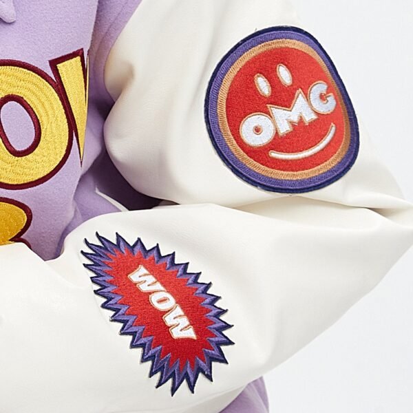 Custom Women's Contrast Varsity Bomber Jacket - VW-DE6C - Style DE6C50 - product detail view 7