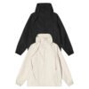 Custom Women's Lightweight Stand-Collar Windbreaker Jacket - Style 189967 Black and beige lightweight stand-collar windbreaker jackets