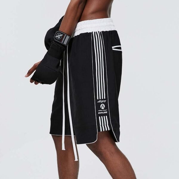 Custom Contrast Waistband Woven Boxer Shorts - Style C994B5 - product detail view 3 Custom Contrast Waistband Woven Boxer Shorts - Style C994B5 - product detail view 3