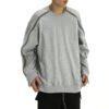 Custom Zip-Detail Relaxed Crewneck Sweatshirt - Style 7203D1 - product detail view 2