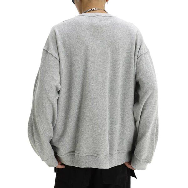 Custom Zip-Detail Relaxed Crewneck Sweatshirt - Style 7203D1 - product detail view 3