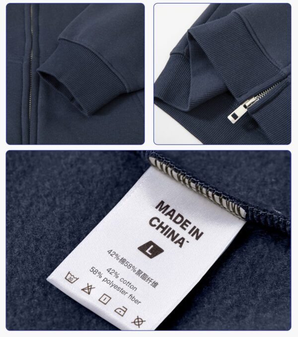 Custom 350GSM Oversized Zip Hoodie DW9902 - Style D99AB5 - product detail view 10