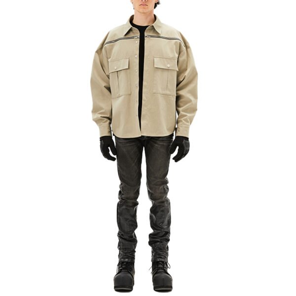 Custom Utility Zip-Yoke Shirt Jacket - Style CD4D32 - product detail view 3 Custom Utility Zip-Yoke Shirt Jacket - Style CD4D32 - product detail view 3