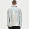 Custom Iridescent Textured Panel-Print Streetwear Jacket - Style 4B9BE8 - product detail view 4
