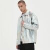 Custom Iridescent Textured Panel-Print Streetwear Jacket - Style 4B9BE8 - product detail view 5