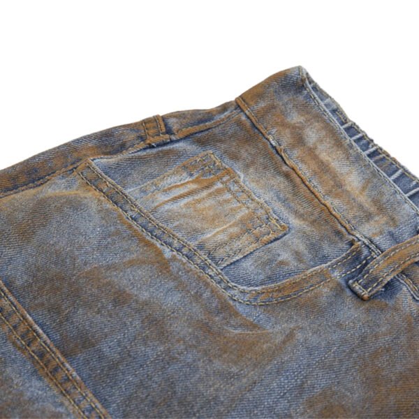 Custom Contained Raw-Edge Denim Shorts - Style D32EC5 - product detail view 3