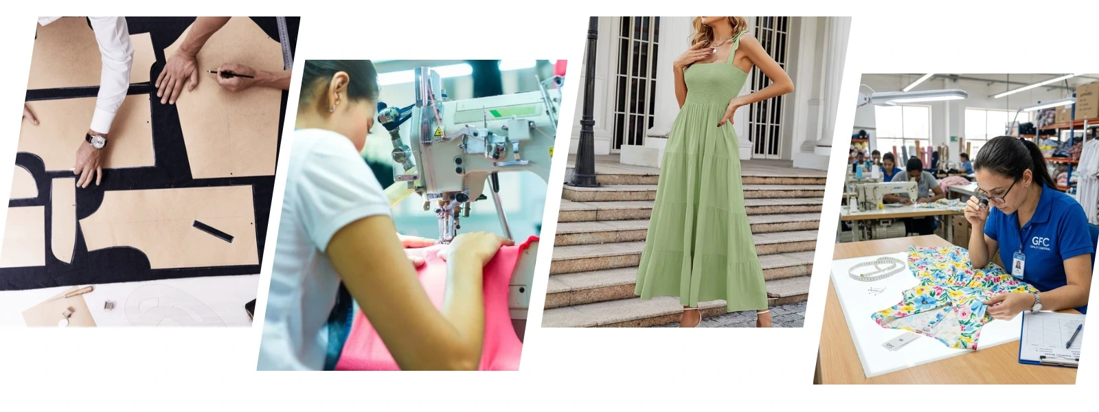 Apparel manufacturing process with pattern cutting and sewing