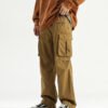Custom Vintage-Washed Loose Multi-Pocket Cargo Pants - Style 5E528A - product detail view 3