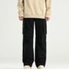 Custom Vintage-Washed Loose Multi-Pocket Cargo Pants - Style 5E528A - product detail view 5