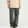 Custom Vintage-Washed Loose Multi-Pocket Cargo Pants - Style 5E528A - product detail view 7