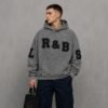 Custom Washed Applique Pullover Hoodie - Style C3B428 - product detail view 2 Custom Washed Applique Pullover Hoodie - Style C3B428 - product detail view 2