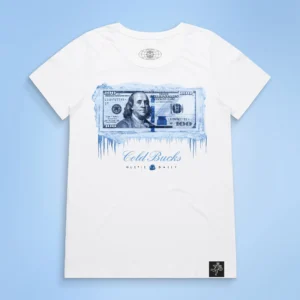 Custom Women's Icy Currency Graphic Patch Placement Tee - Style D04758